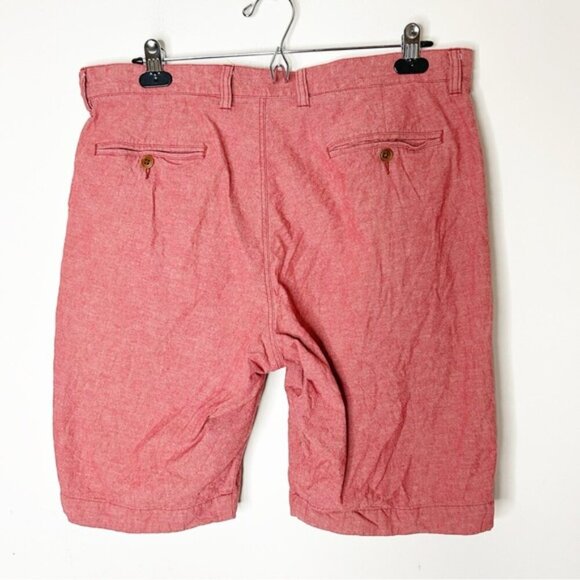 J Crew Men's Gramercy Shorts cotton linen 10" Red Size 34 Casual Summer Basic - Picture 12 of 12